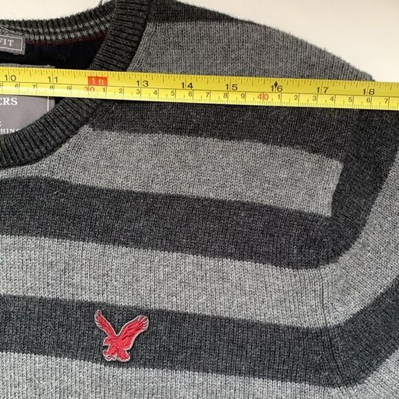 American Eagle VTG Fit Outfitters Wool Bland Men's Striped Sweater Size XL - Picture 7 of 10